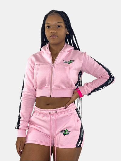 Lightning Cropped Set (Light Pink) | BANDZUP