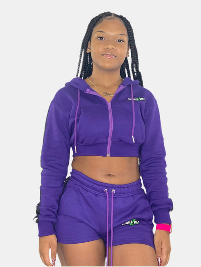 Lightning Cropped Set (Purple) | BANDZUP