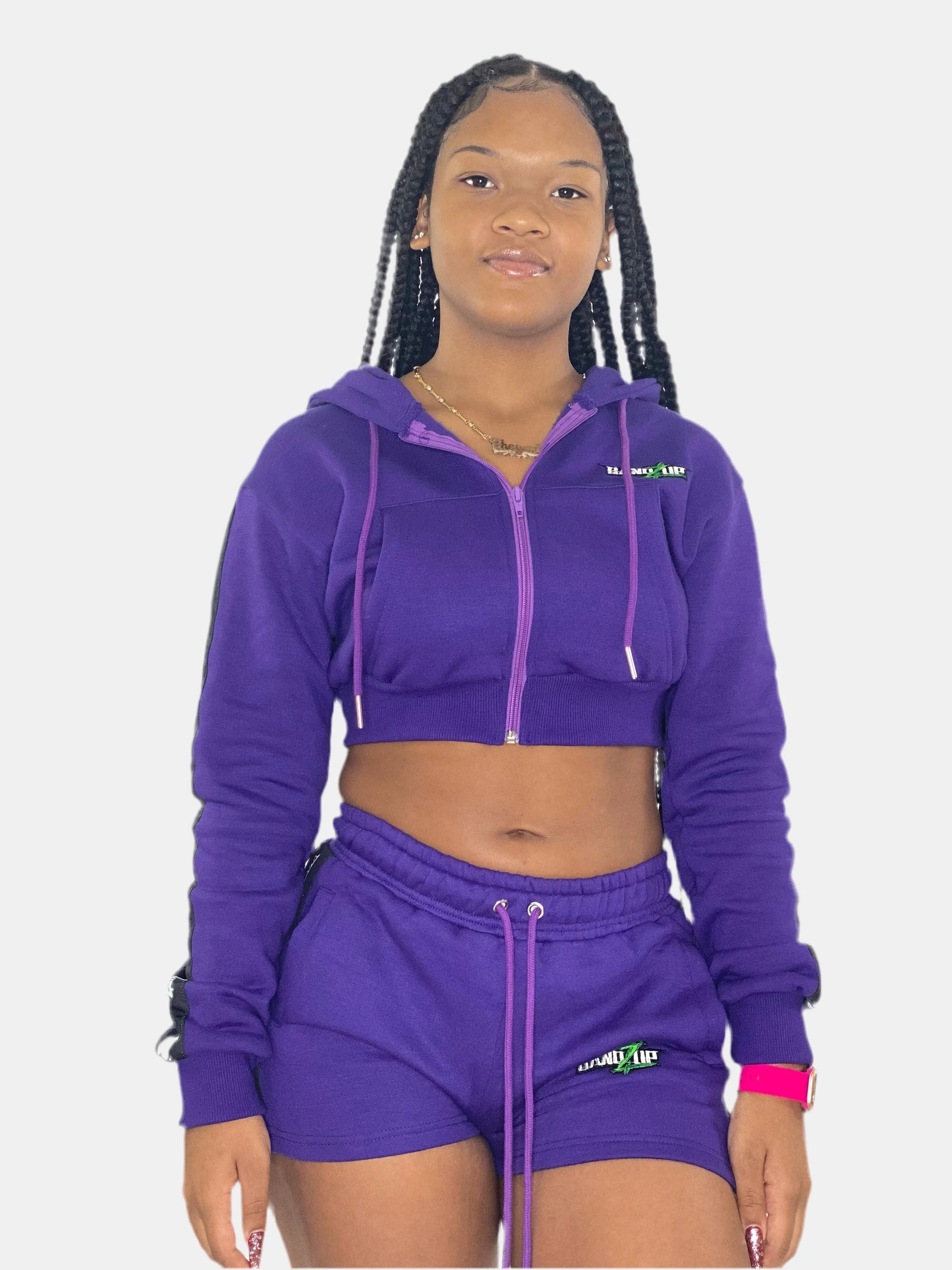 Lightning Cropped Set (Purple) | BANDZUP