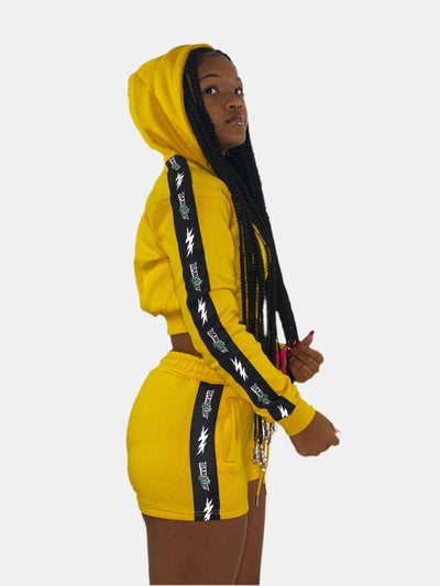 Lightning Cropped Set (Yellow) | BANDZUP