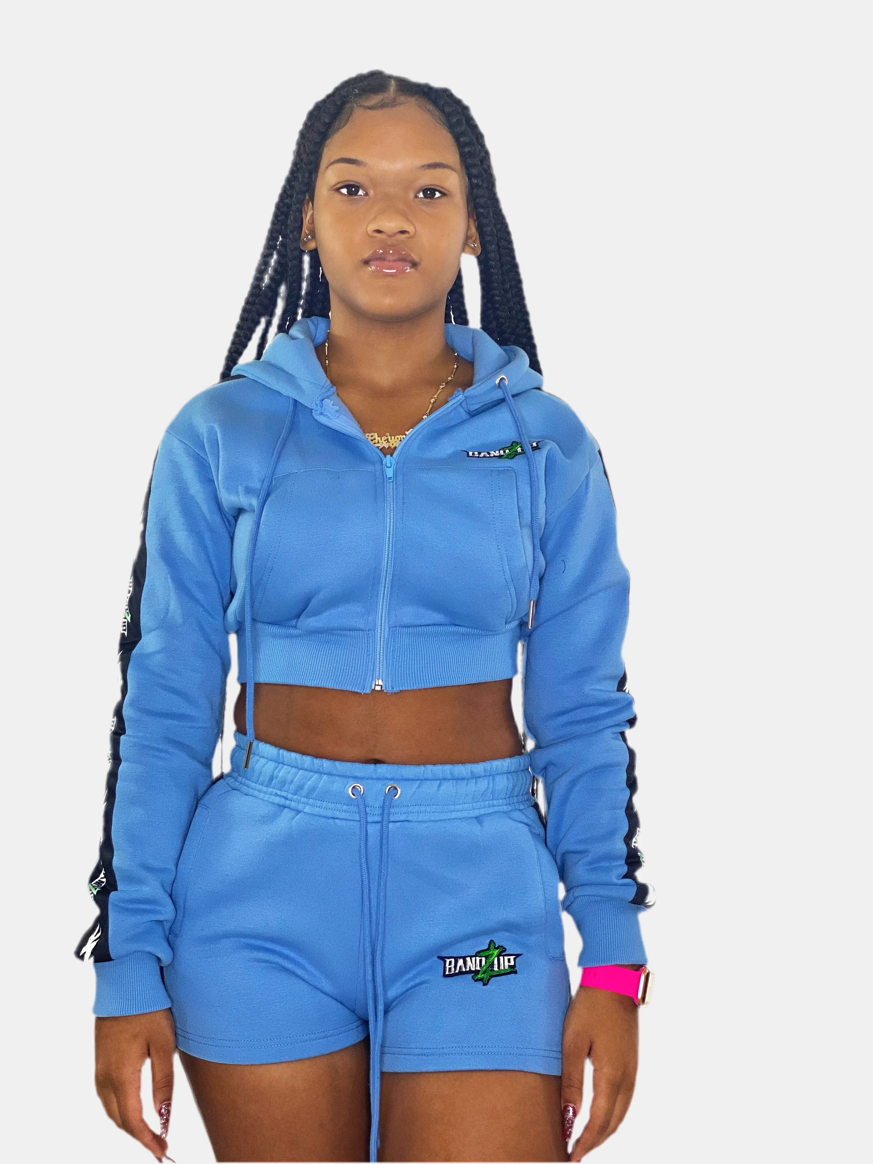 Lightning Cropped Set (Baby Blue) | BANDZUP