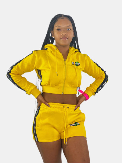 Lightning Cropped Set (Yellow) | BANDZUP